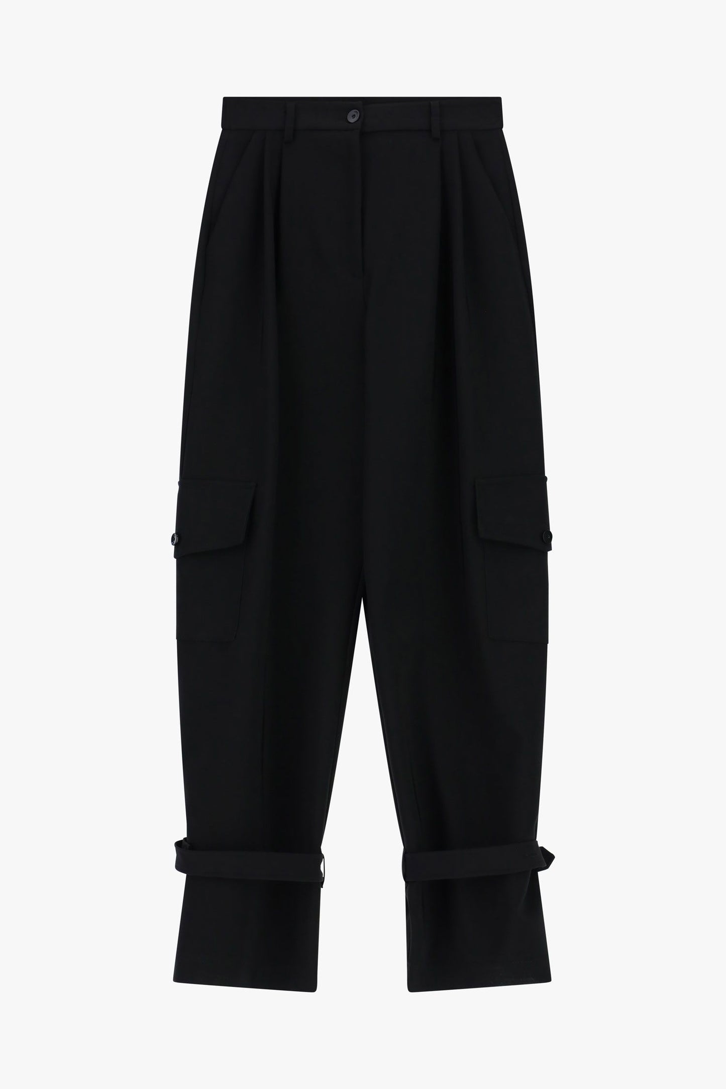 Pantaloni sartoriali con tasche laterali e fondo regolabile