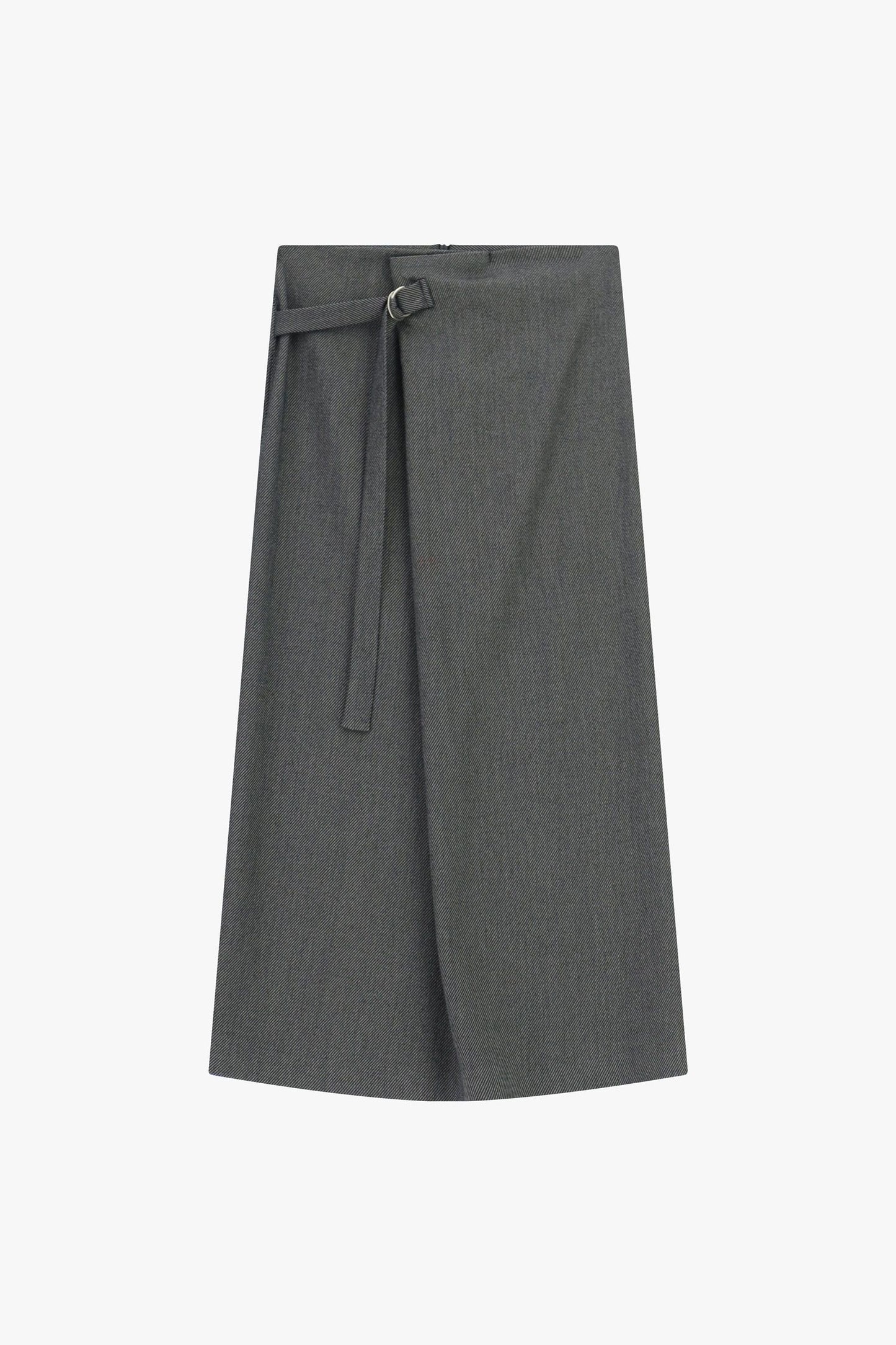 Gonna lunga sartoriale con cintura ad anello