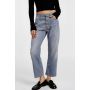 Jeans straight-leg a vita media con passanti