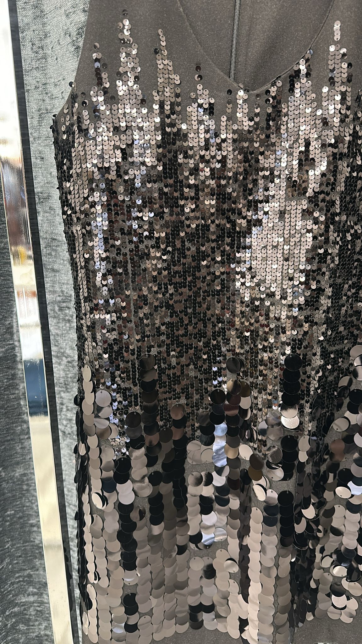 Tubino trapezio paillettes