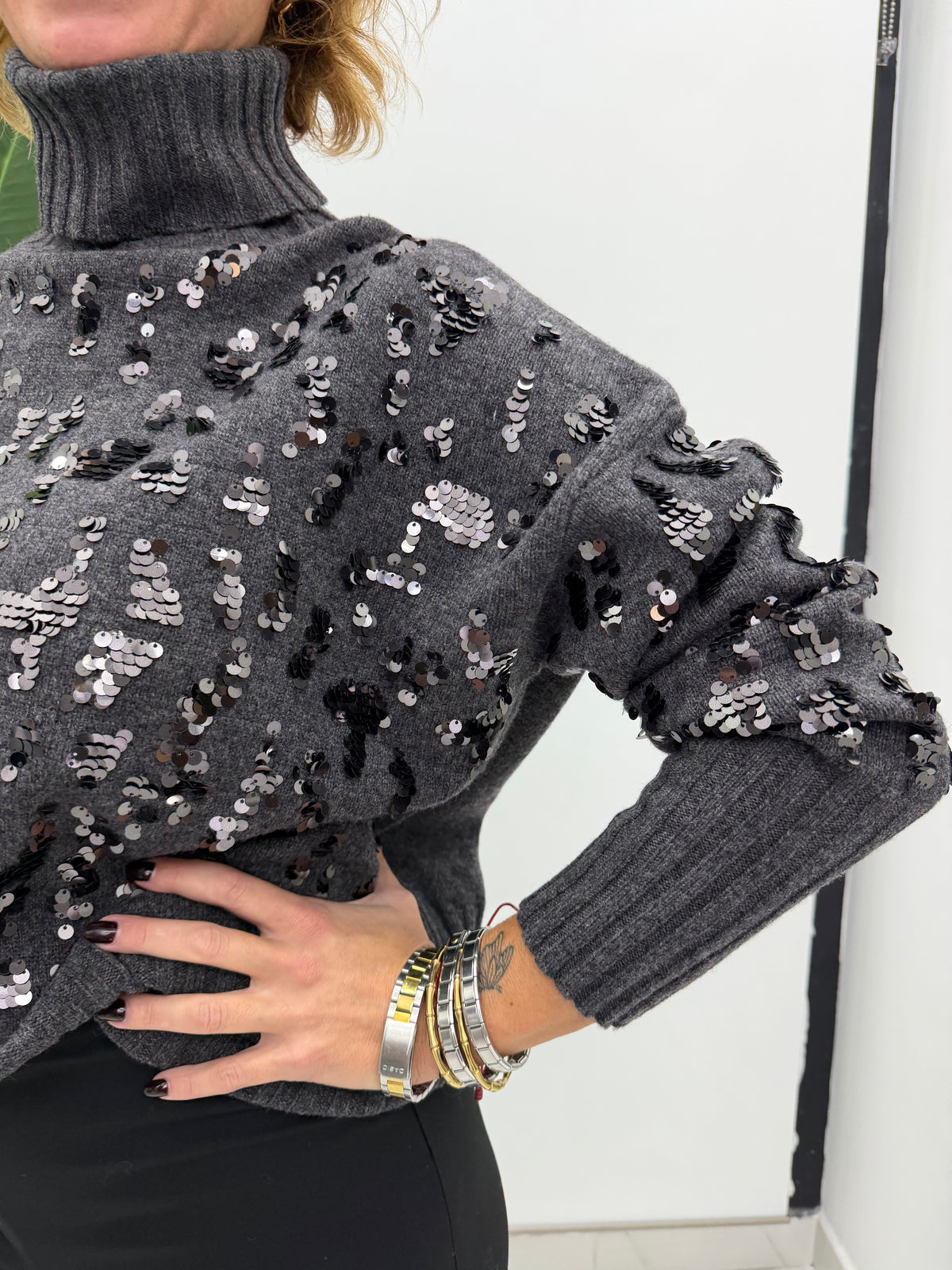 Pull Collo Paillettes