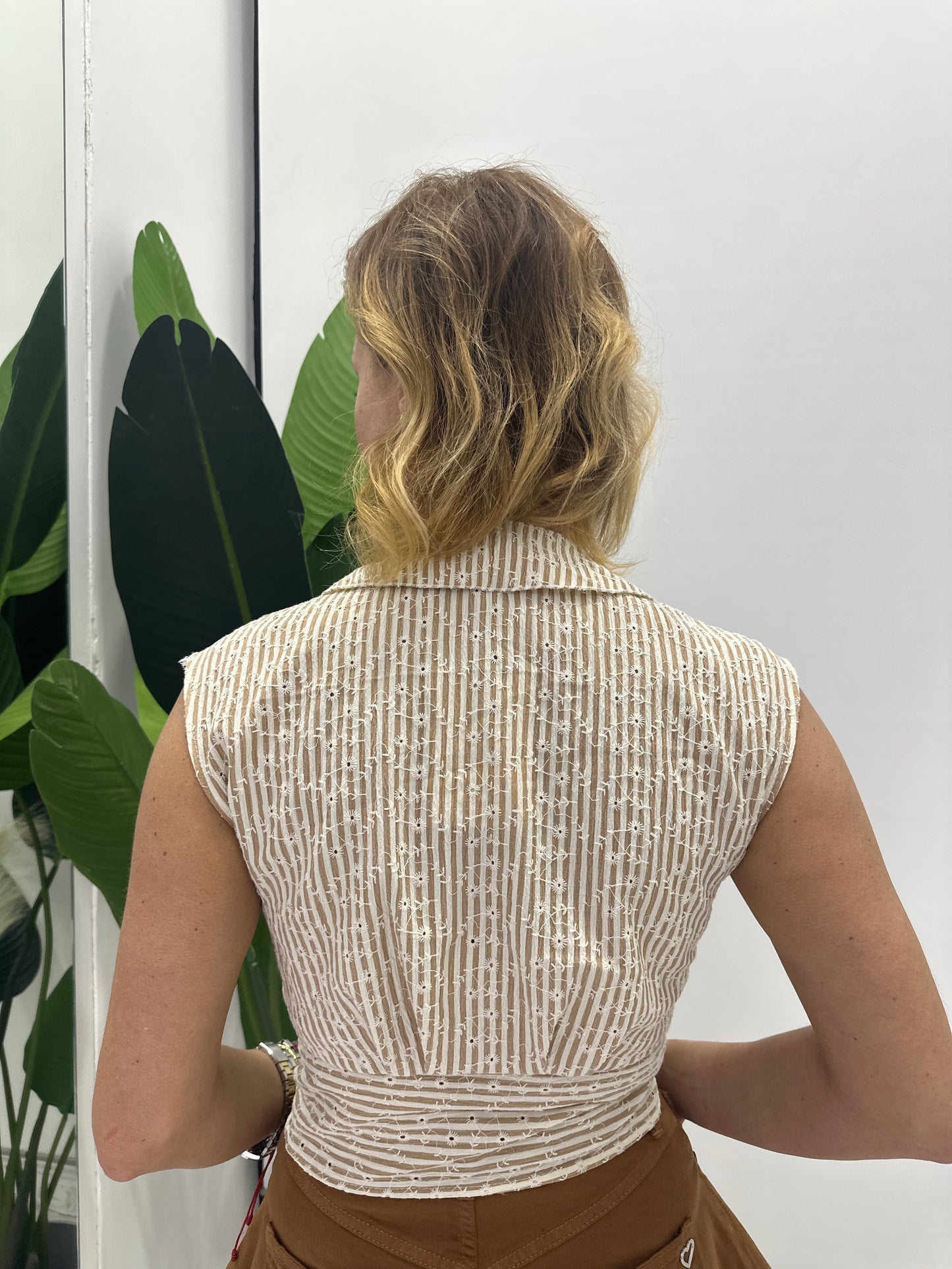 Camicia Righe Fiori