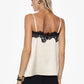 Top con spalline sottili e bordo in pizzo