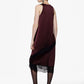Gonna midi con bordo in pizzo e taglio dritto