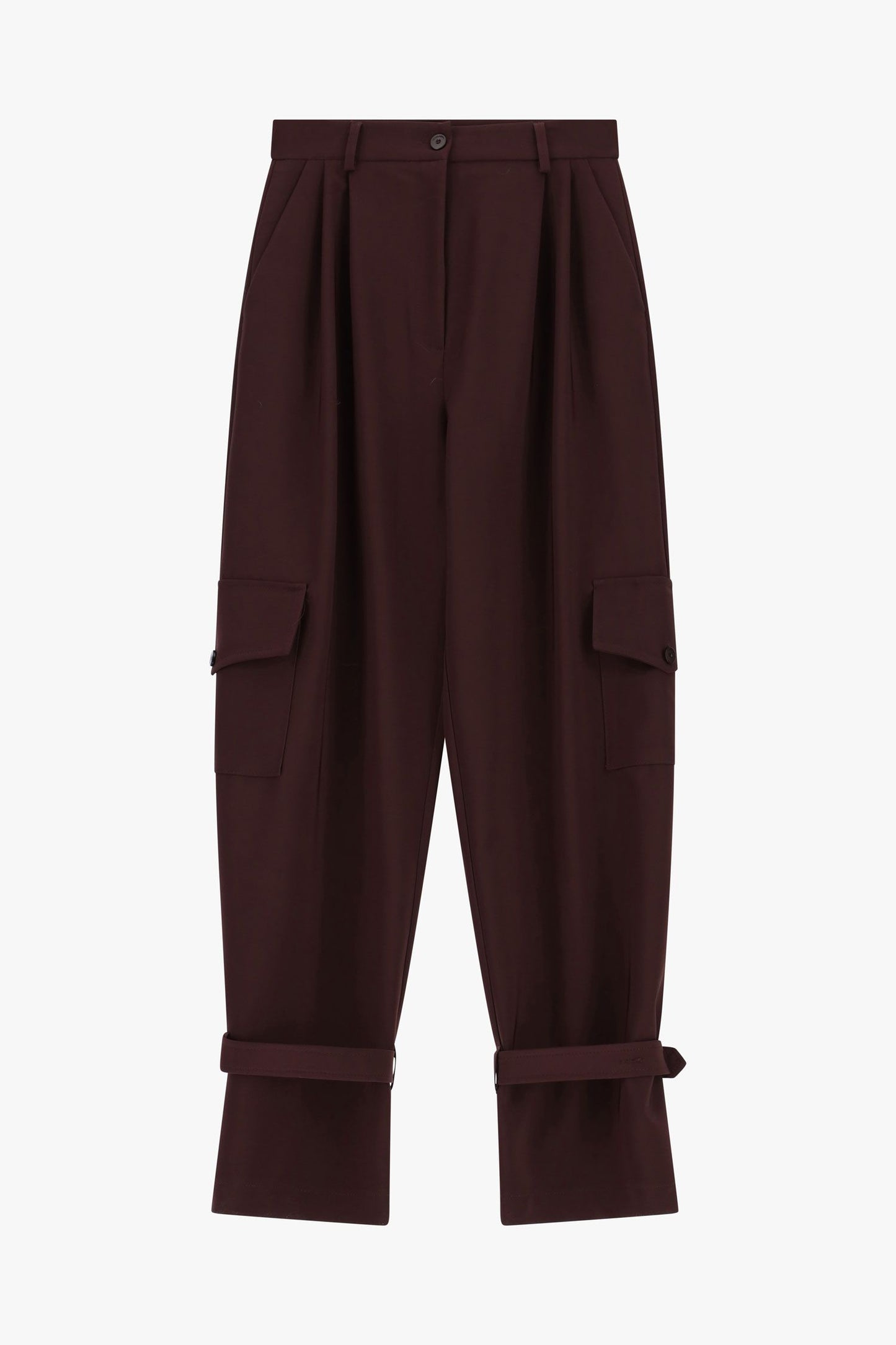 Pantaloni sartoriali con tasche laterali e fondo regolabile