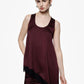 Top asimmetrico con bordo in pizzo