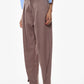 Pantaloni sartoriali ampi pinces chiusura frontale