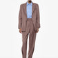 Pantaloni sartoriali ampi pinces chiusura frontale