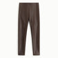 Trousers skinny fit vita alta effetto pelle