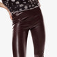 Trousers skinny fit vita alta effetto pelle