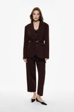 Pantaloni cropped a vita alta