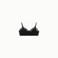 Top spalline sottili con bordo in pizzo decorativo