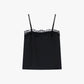Top con spalline sottili e bordo in pizzo