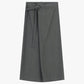 Gonna lunga sartoriale con cintura ad anello