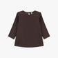 Top regular fit manica tre quarti collo giro