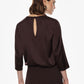 Top regular fit manica tre quarti collo giro