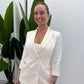 Blazer doppiopetto con maniche tre quarti