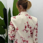 Blazer doppiopetto stampa floreale tasche frontali