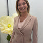Blazer doppiopetto con maniche tre quarti