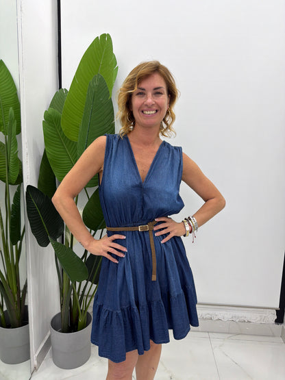 Abito Corto Chambray