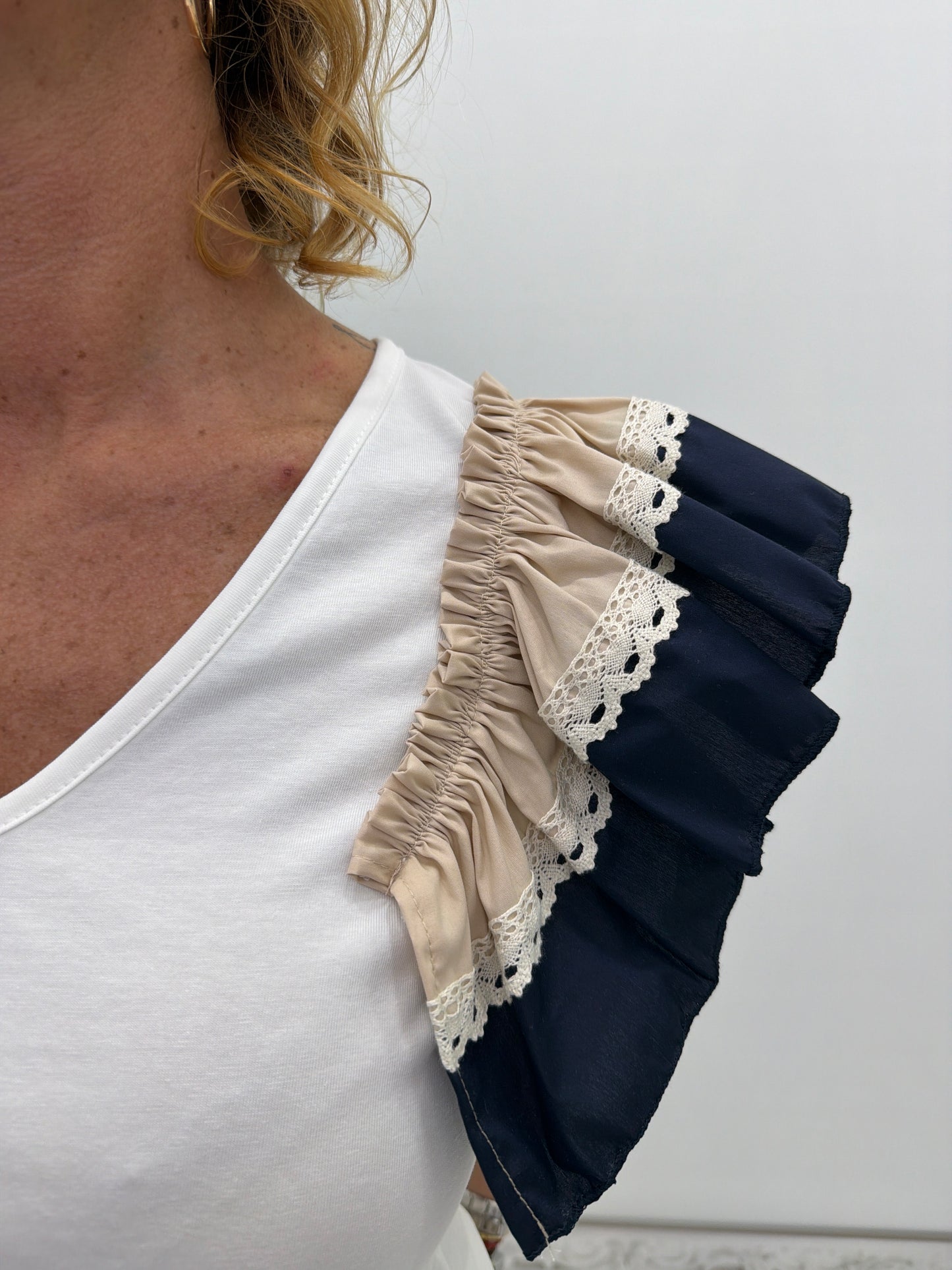 T-Shirt V Bicolore