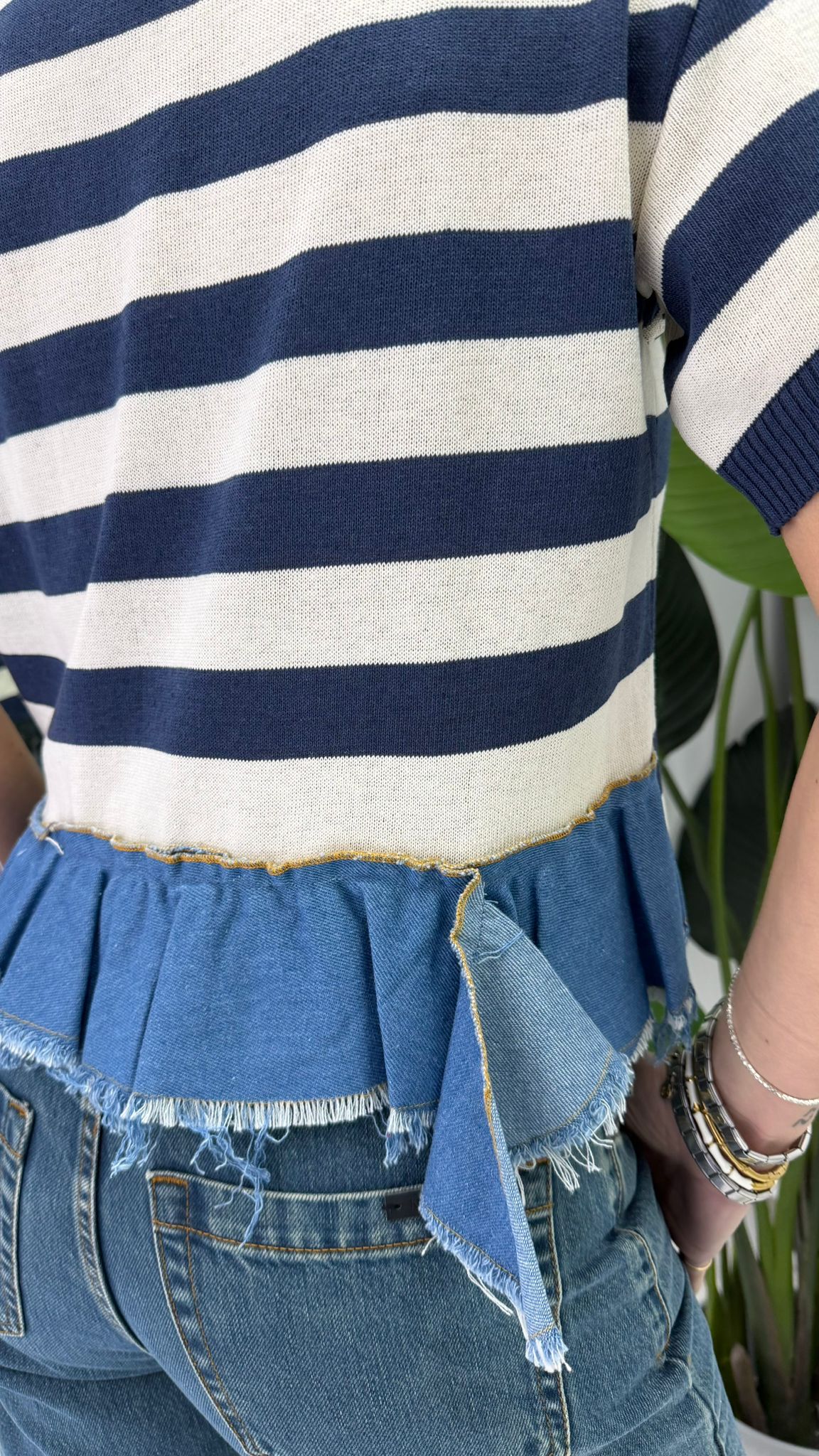 Maglia Righe con Jeans