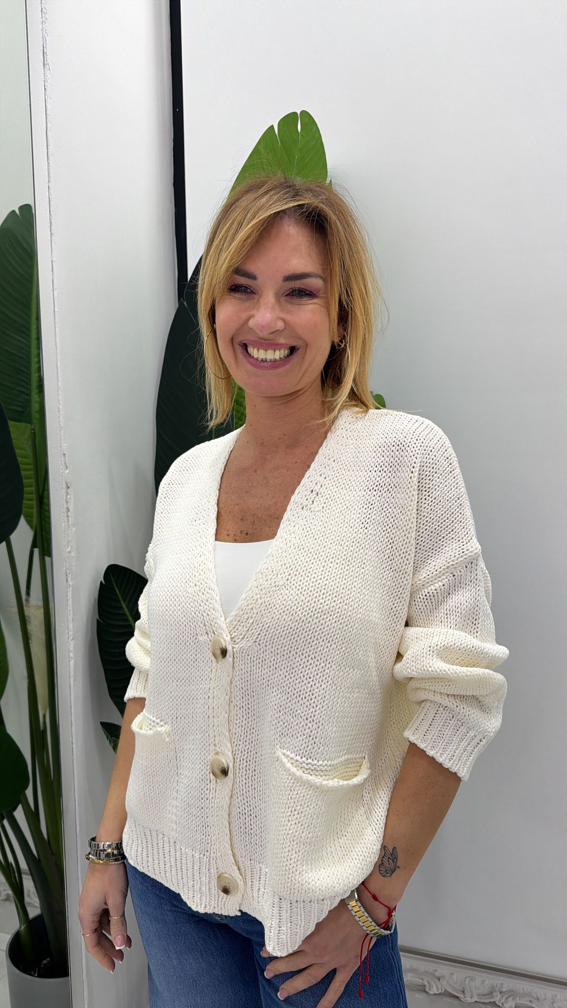 Cardigan con Tasche