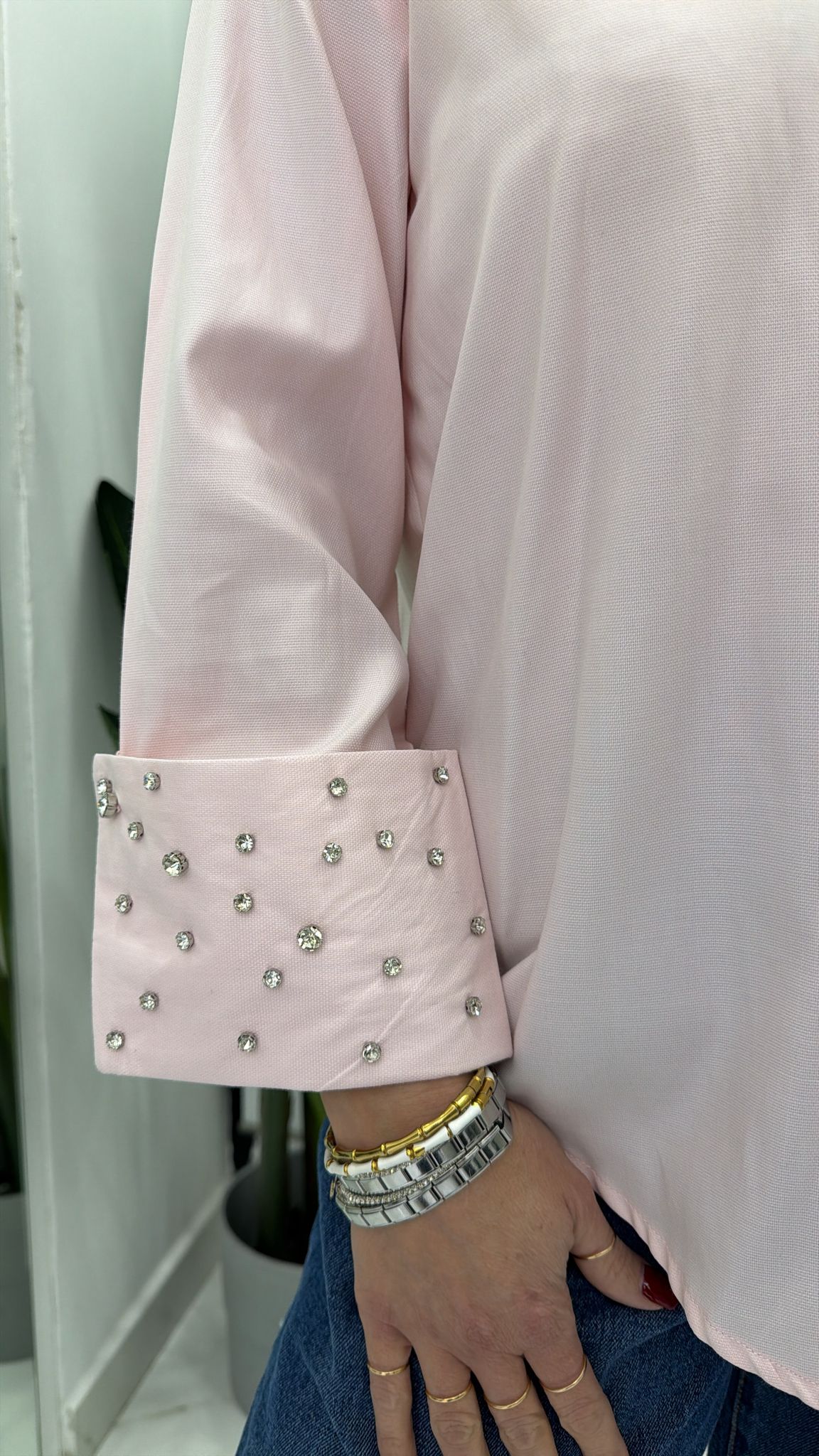 Camicia Manica Strass