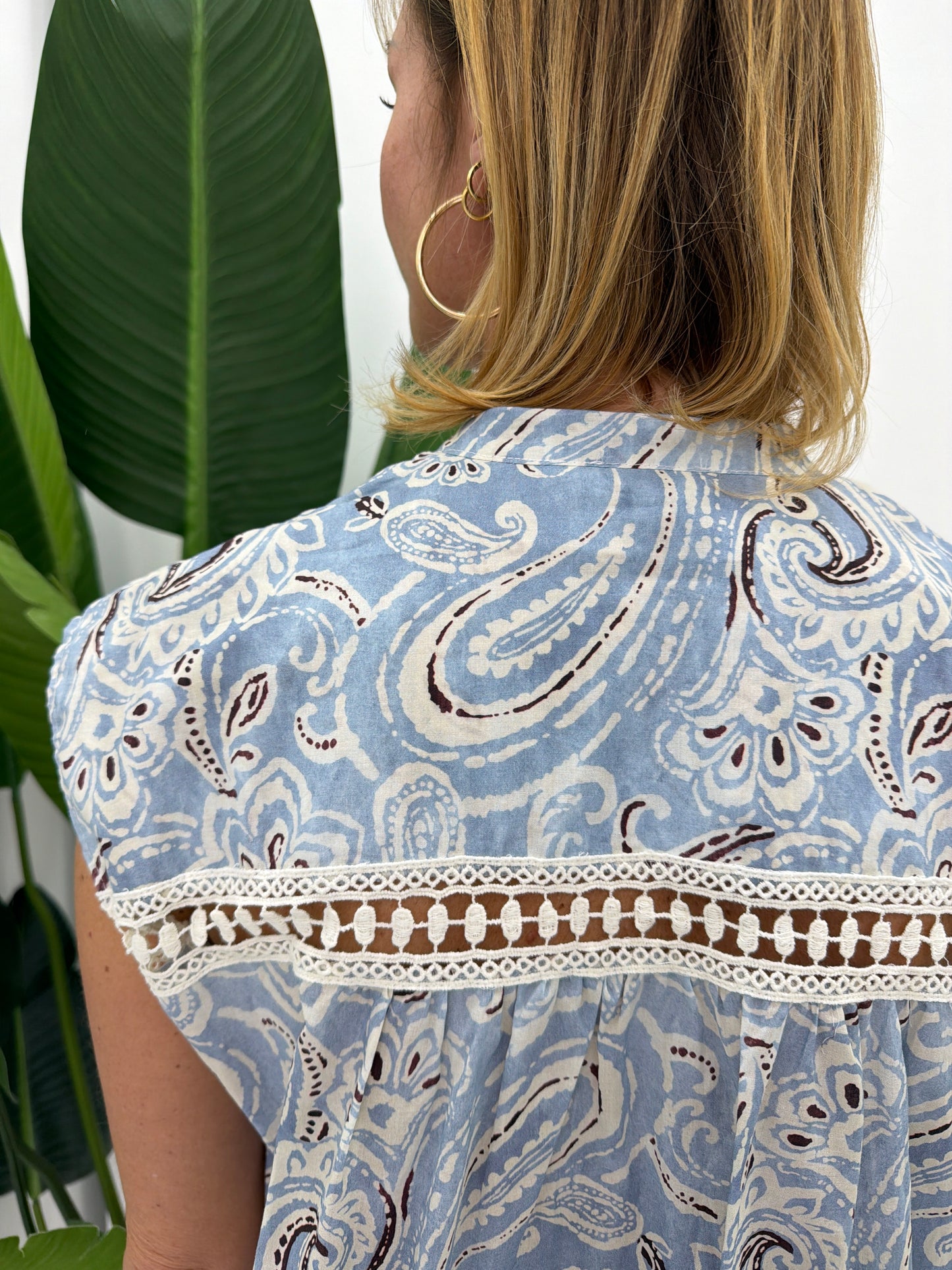 Camicia Fantasia Celeste