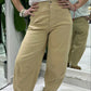 Pantaloni ampi vita alta con tasche