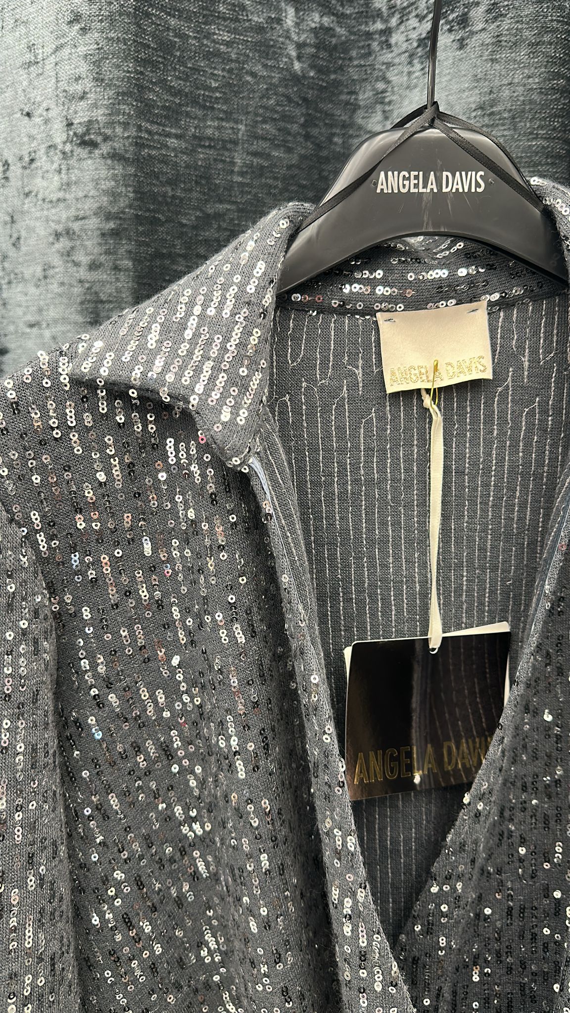 Maglia incrociata paillettes