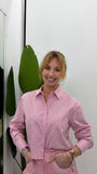 Camicia Crop Righe