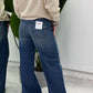 Jeans a gamba ampia con dettagli effetto vissuto
