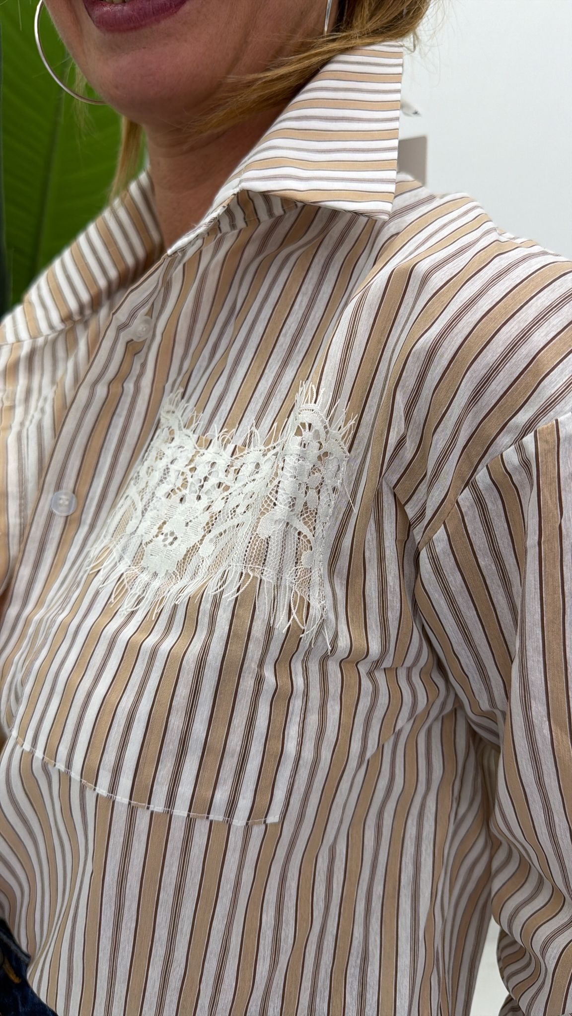Camicia Gessata Pizzo