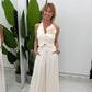 Gilet monopetto con fiore decorativo applicato