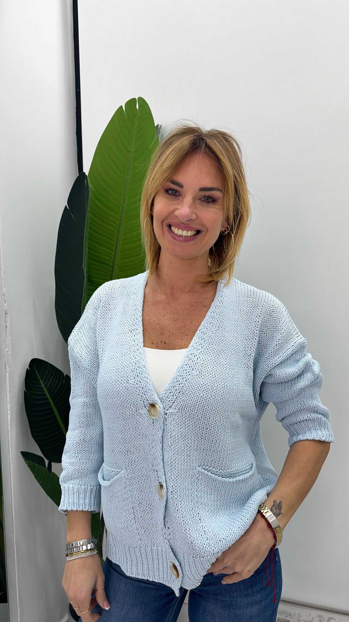 Cardigan con Tasche