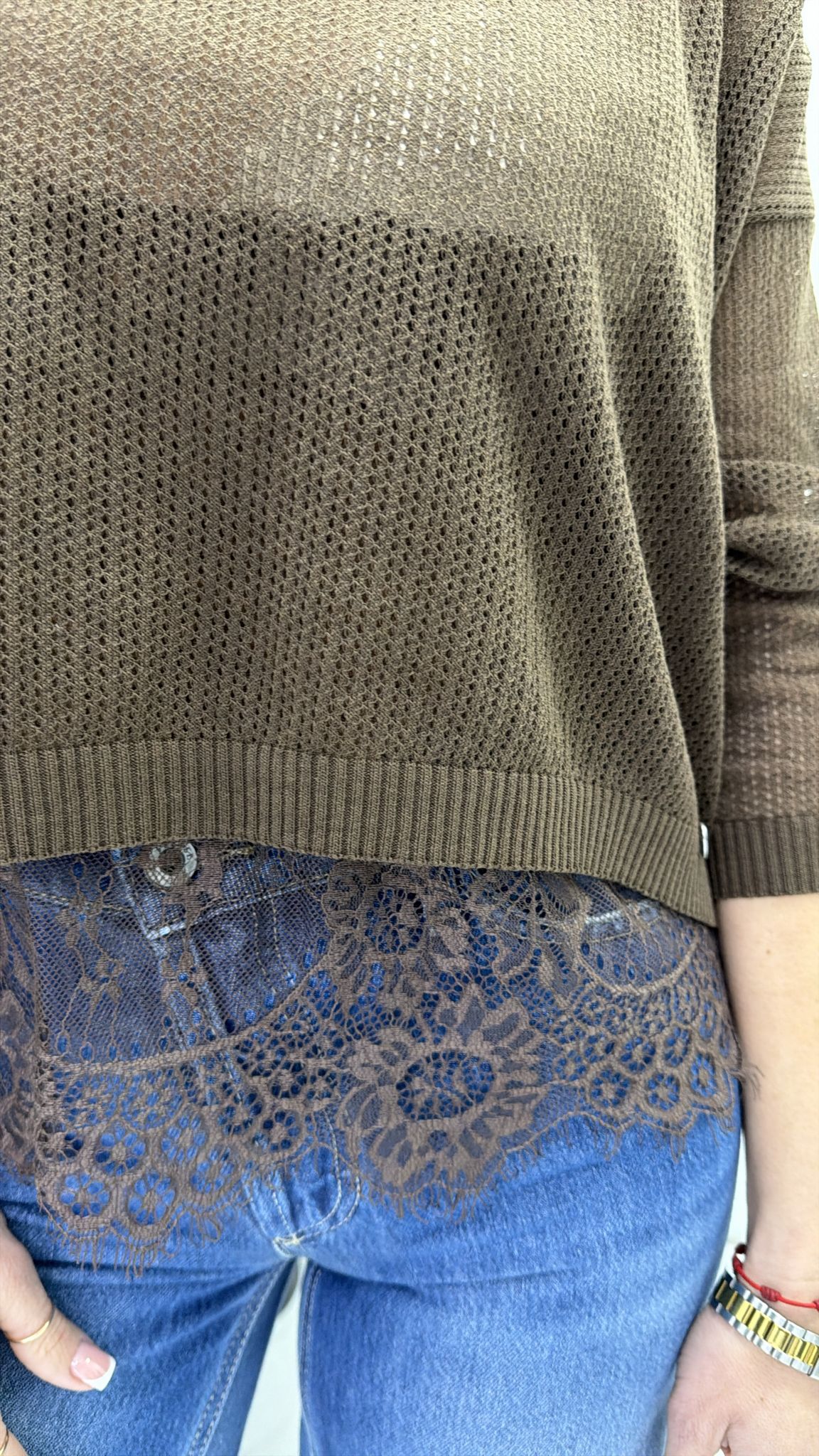 Maglia Traforata Pizzo