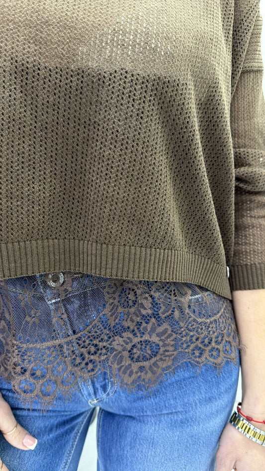 Maglia Traforata Pizzo