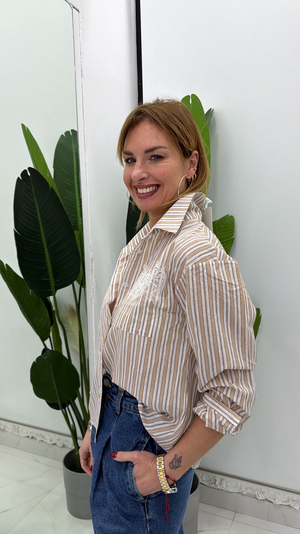 Camicia Gessata Pizzo