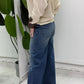 Jeans a gamba ampia con dettagli effetto vissuto