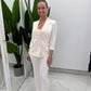 Blazer doppiopetto con maniche tre quarti