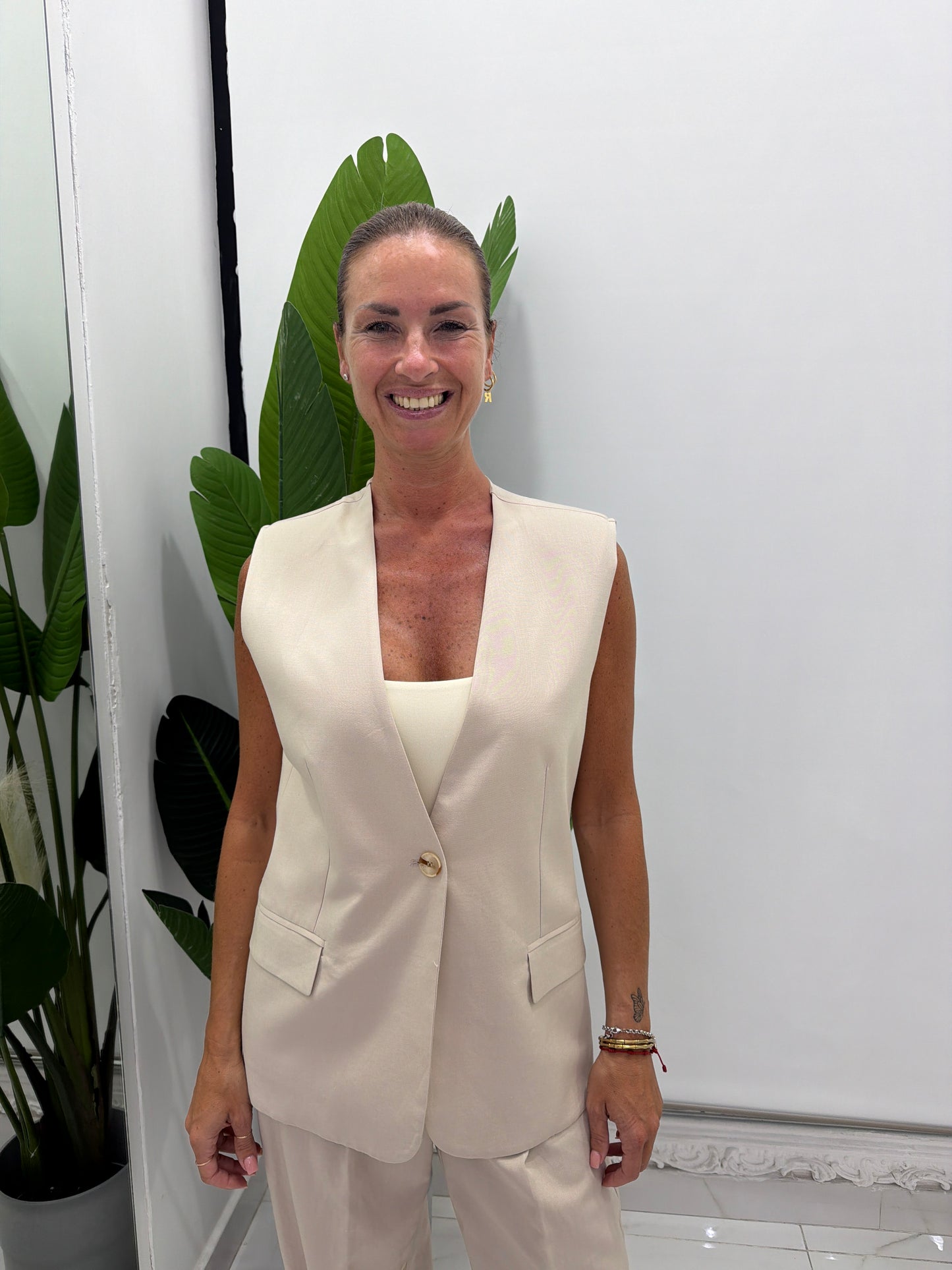 Tailleur Gilet Lino