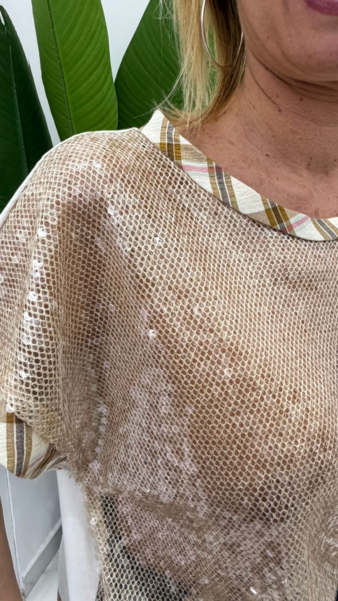 T-Shirt Rete Paillettes