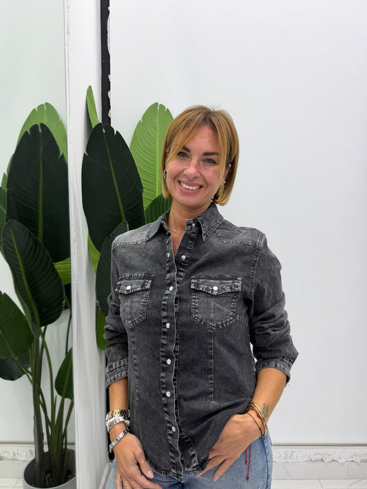 Camicia Nero Denim