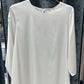 Top regular fit manica tre quarti collo giro