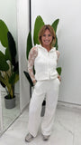 Pantaloni palazzo sportivi vita alta coulisse