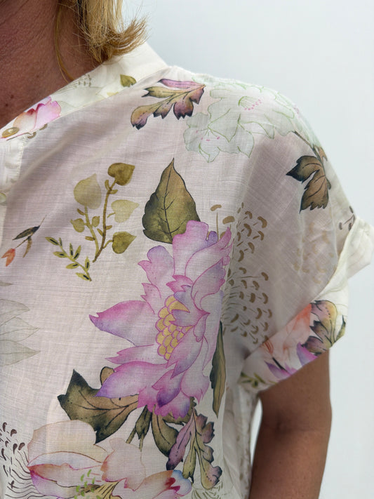 Camicia Fantasia Latte