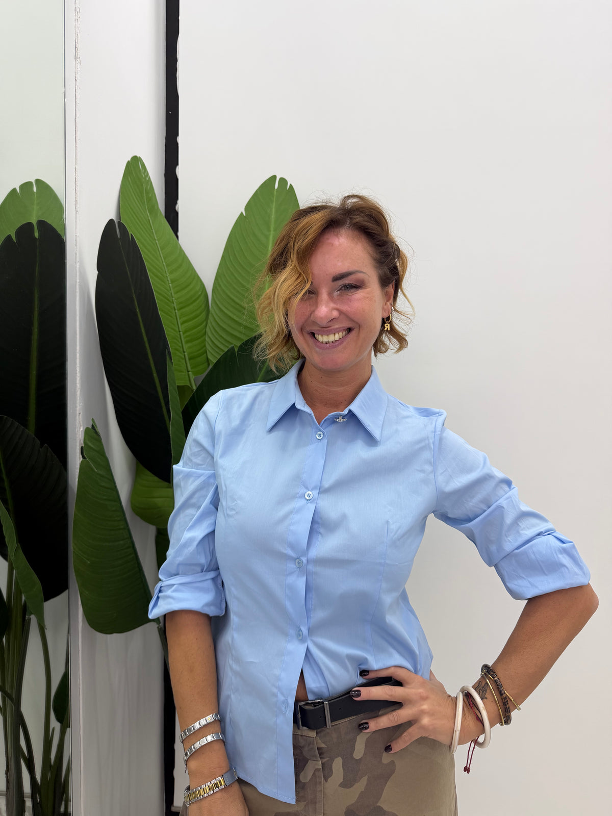 Camicia Bottone Gioiello