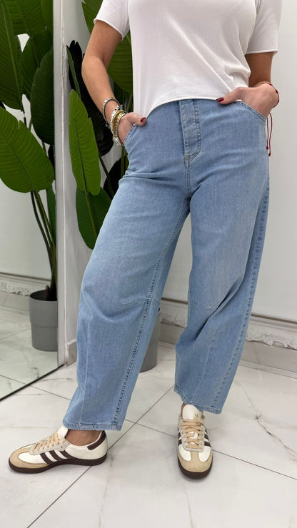 jeans  baggy  denim chiaro