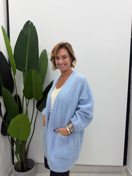 Cardigan Lungo Lana